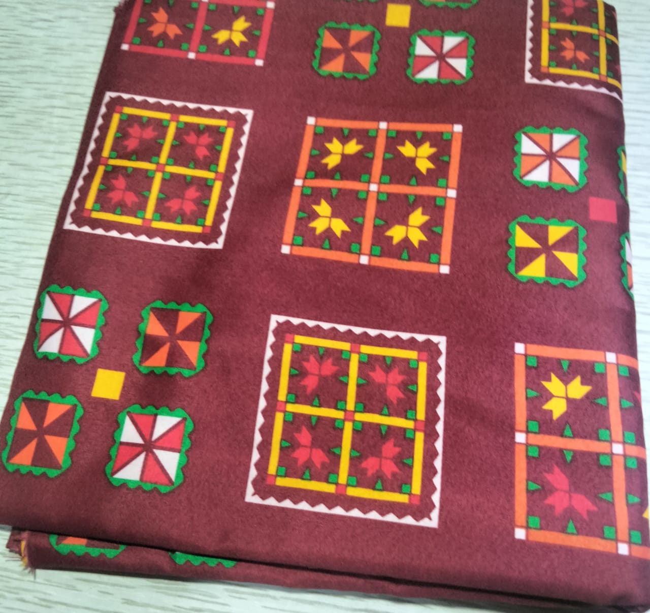 2 Piece All Over Unstitched Cambric Cotton