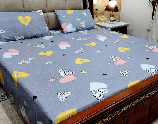 Cotton Bed Sheet  With 2 Pillow Cover
