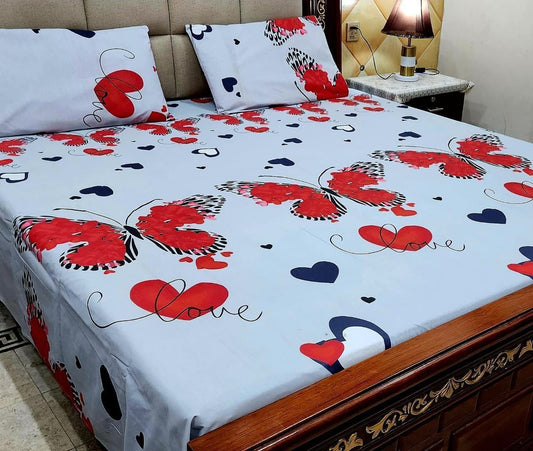 Cotton Bed Sheet  With 2 Pillow Cover