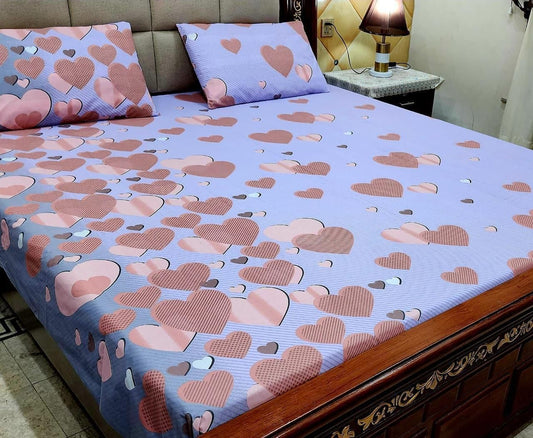 Cotton Bed Sheet  With 2 Pillow Cover