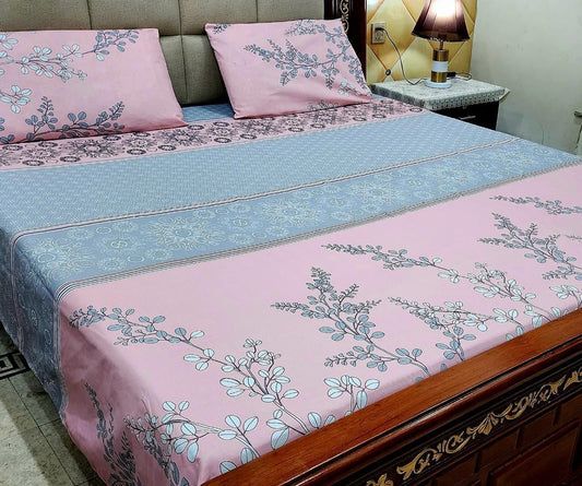 Cotton Bed Sheet  With 2 Pillow Cover