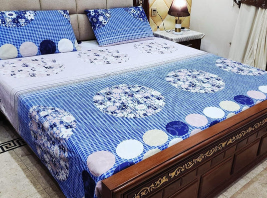 Cotton Bed Sheet  With 2 Pillow Cover