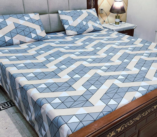 Cotton Bed Sheet  With 2 Pillow Cover