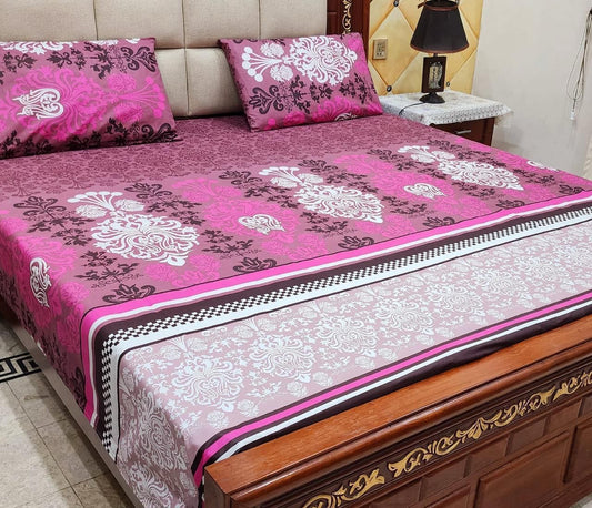 Cotton Bed Sheet  With 2 Pillow Cover