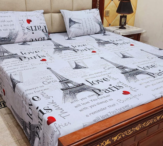 Cotton Bed Sheet  With 2 Pillow Cover