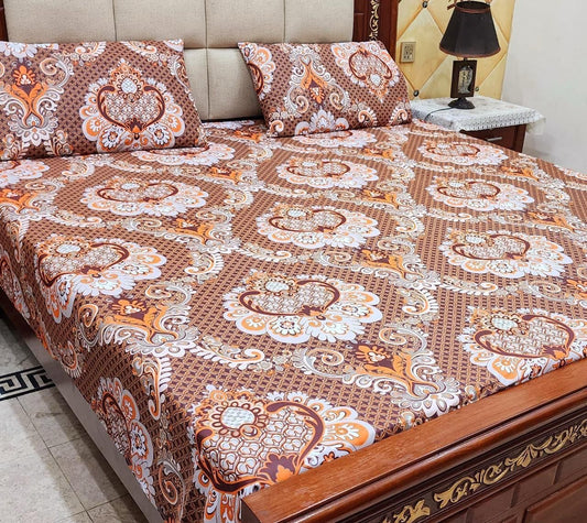 Cotton Bed Sheet  With 2 Pillow Cover