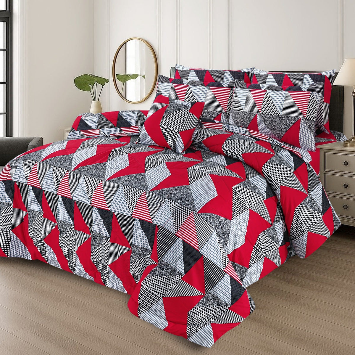 7 Pcs Comforter Set King Size Design KCC  081