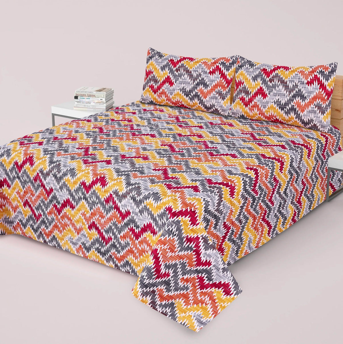 3 Pcs Bed sheet B- 298